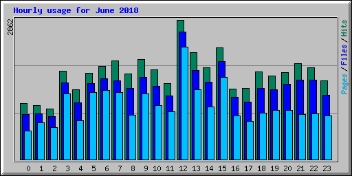 Hourly usage for June 2018