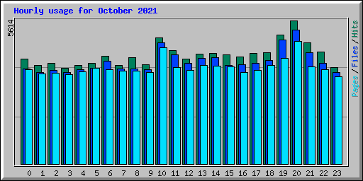 Hourly usage for October 2021