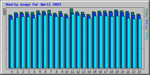 Hourly usage for April 2023